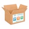Idl Packaging 20 in x 16 in x 12 in Shipping Box, Kraft, Corrugate, Single Wall, 200#, 5 PK B-201612-5 - alternate 1